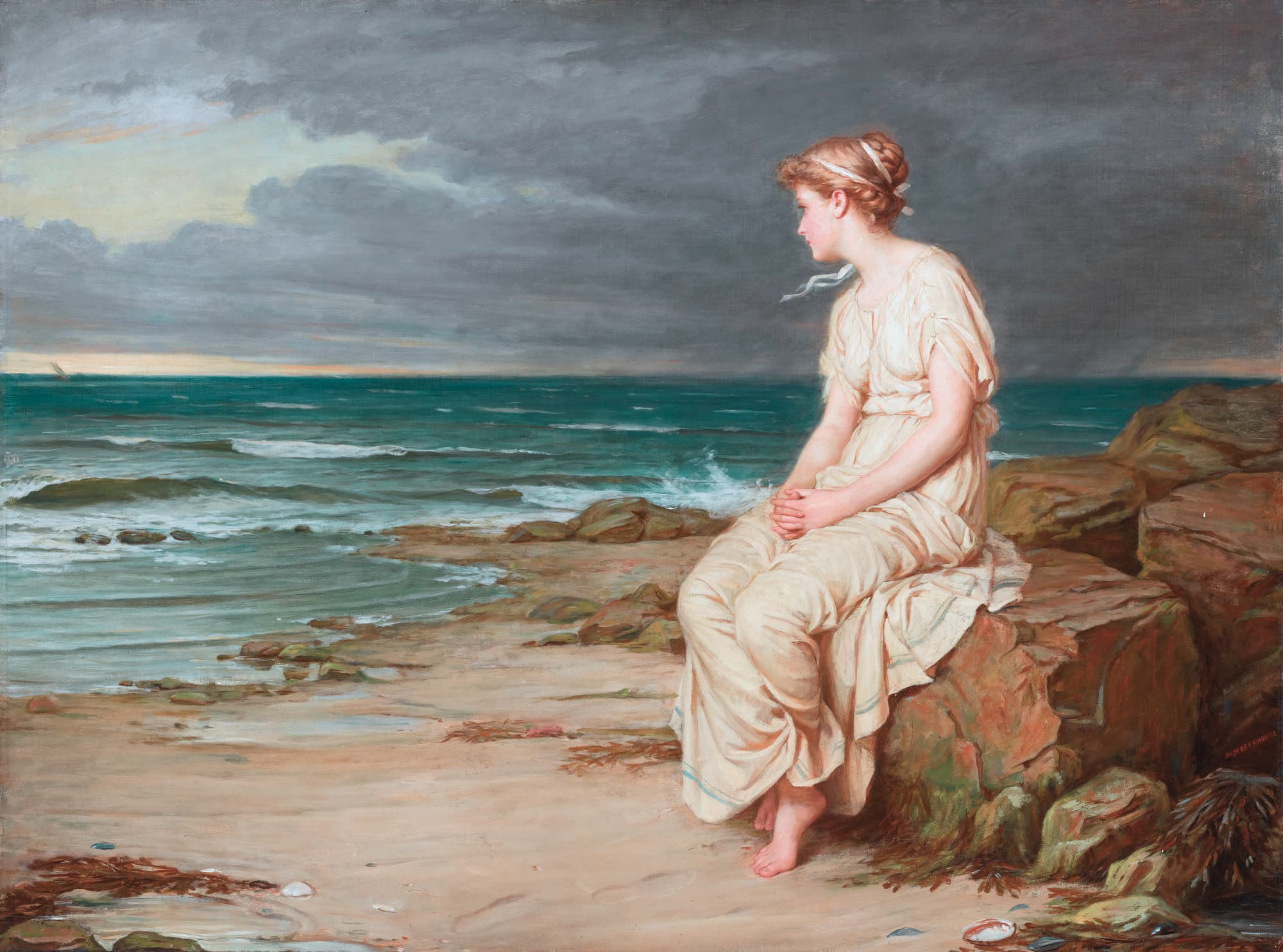 John William Waterhouse's painting of Miranda from The Tempest.